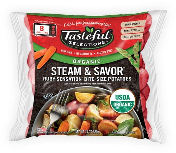 Tasteful Selections Organic Steam & Savor Ruby Sensation Bite-Size Potatoes