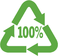 100% Recycling Symbol