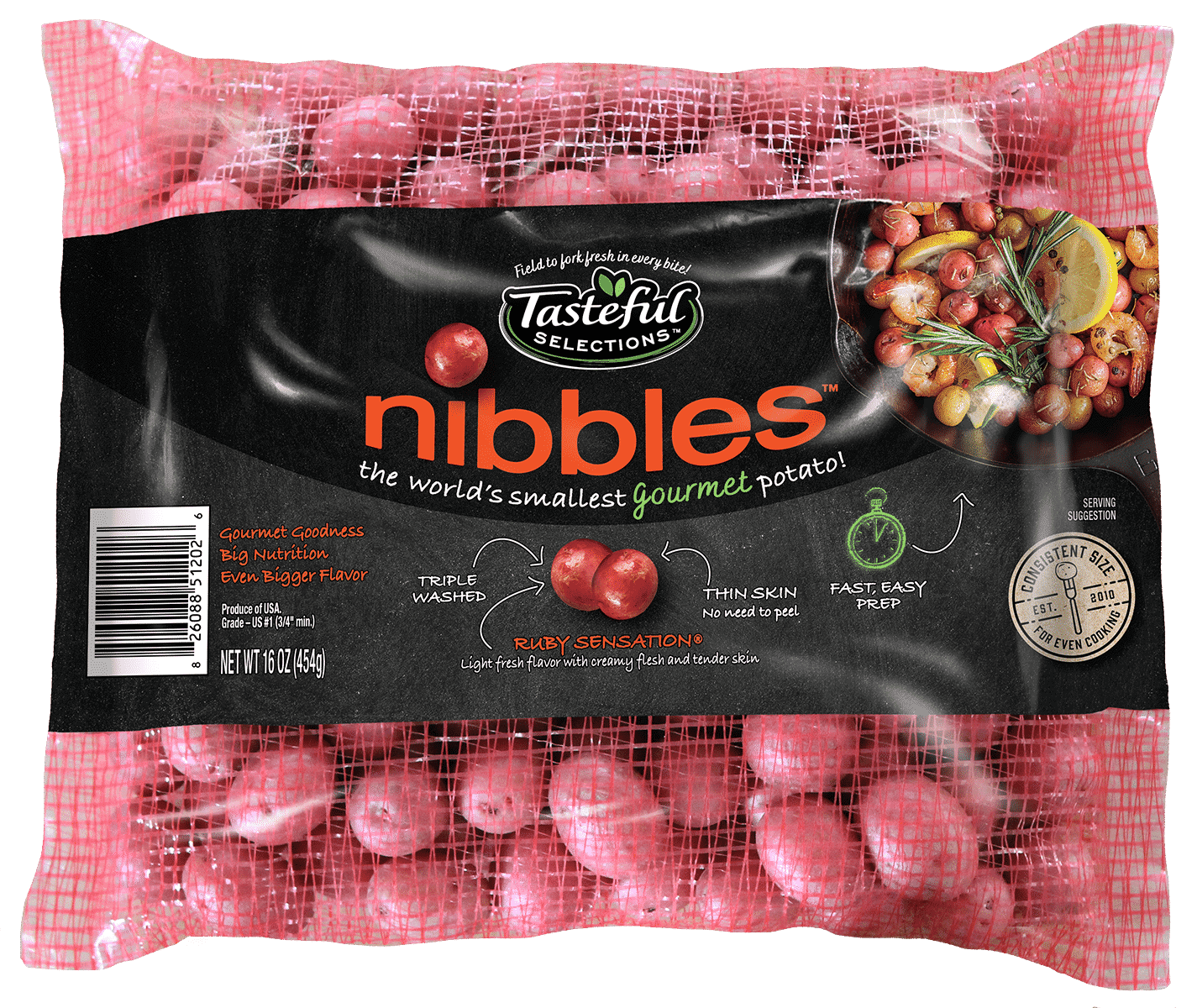 Tasteful Selections Ruby Sensation Mesh Pillow Pack Nibbles