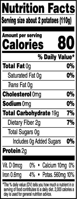 Tasteful Selections Organic Red Fingerling Mesh Nutrition Facts