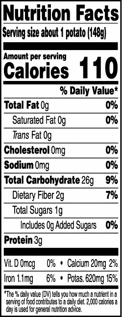 #4 LDPE Recycling Symbol Tasteful Selections Organic Russet Poly Mesh Nutrition Facts