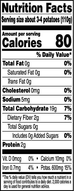 Tasteful Selections Organic Sunrise Medley 2-Bite Mesh Nutrition Facts