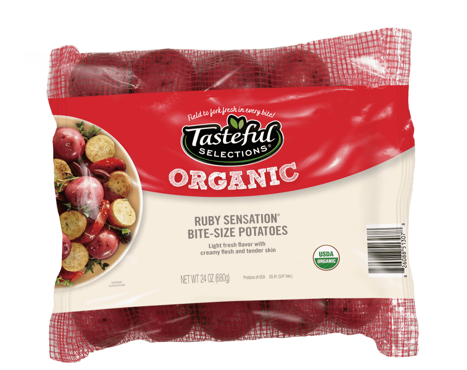 Tasteful Selections Organic Ruby Sensation Bite-Size Potatoes Mesh Pillow Pack