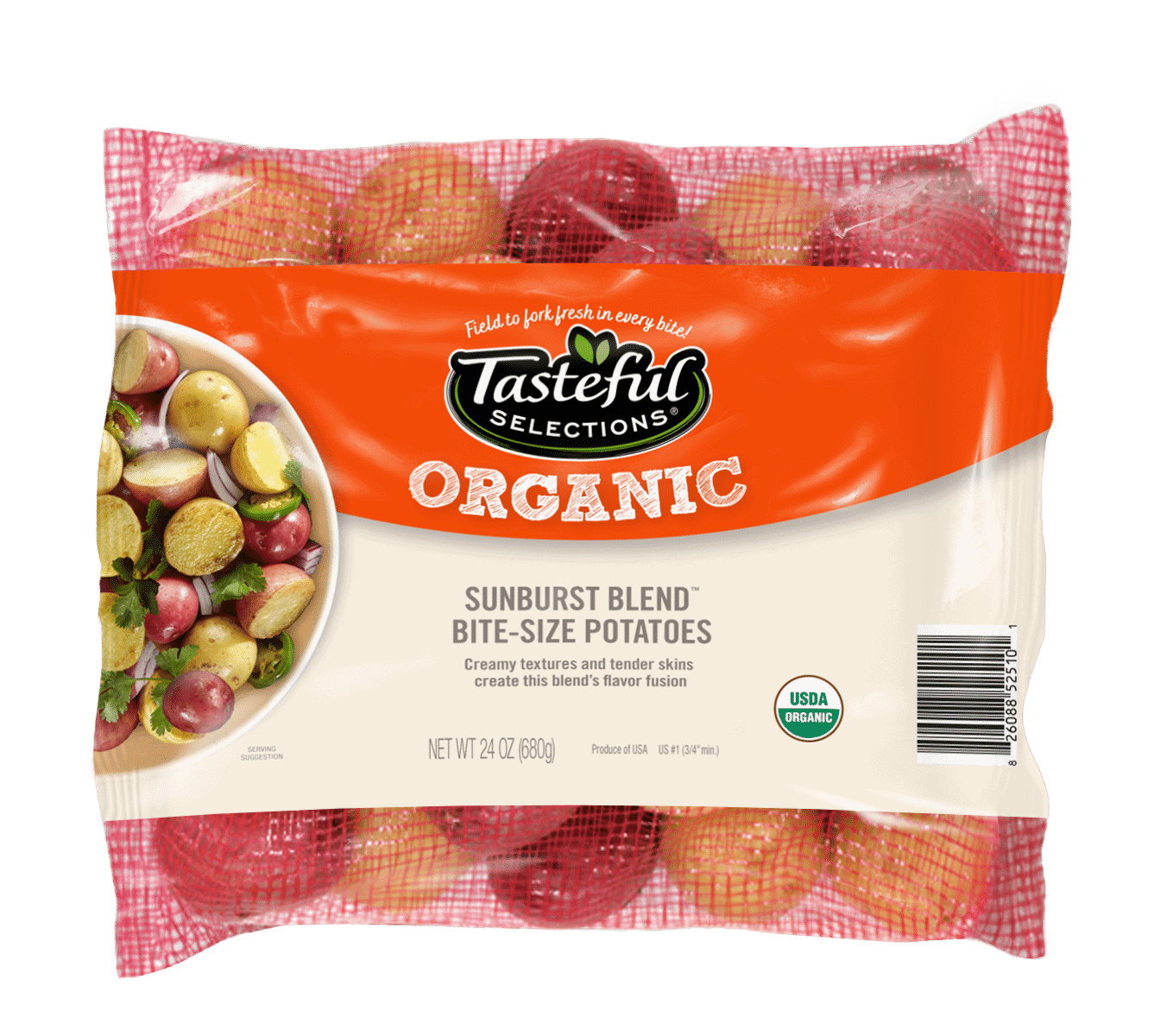 Tasteful Selections Organic Sunburst Blend Bite-Size Potatoes Mesh Pillow Pack