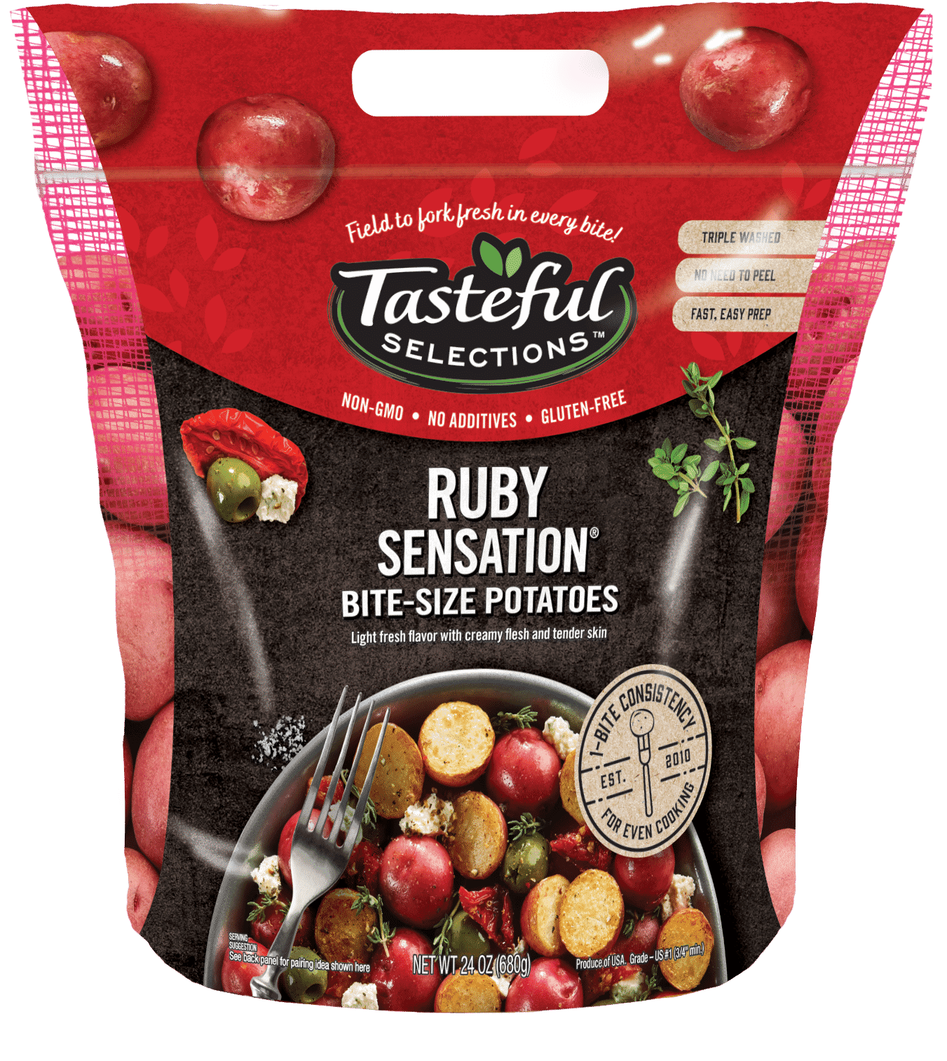 Tasteful Selections Ruby Sensation Bite-Size Potatoes Gusseted Bag 1-Bite