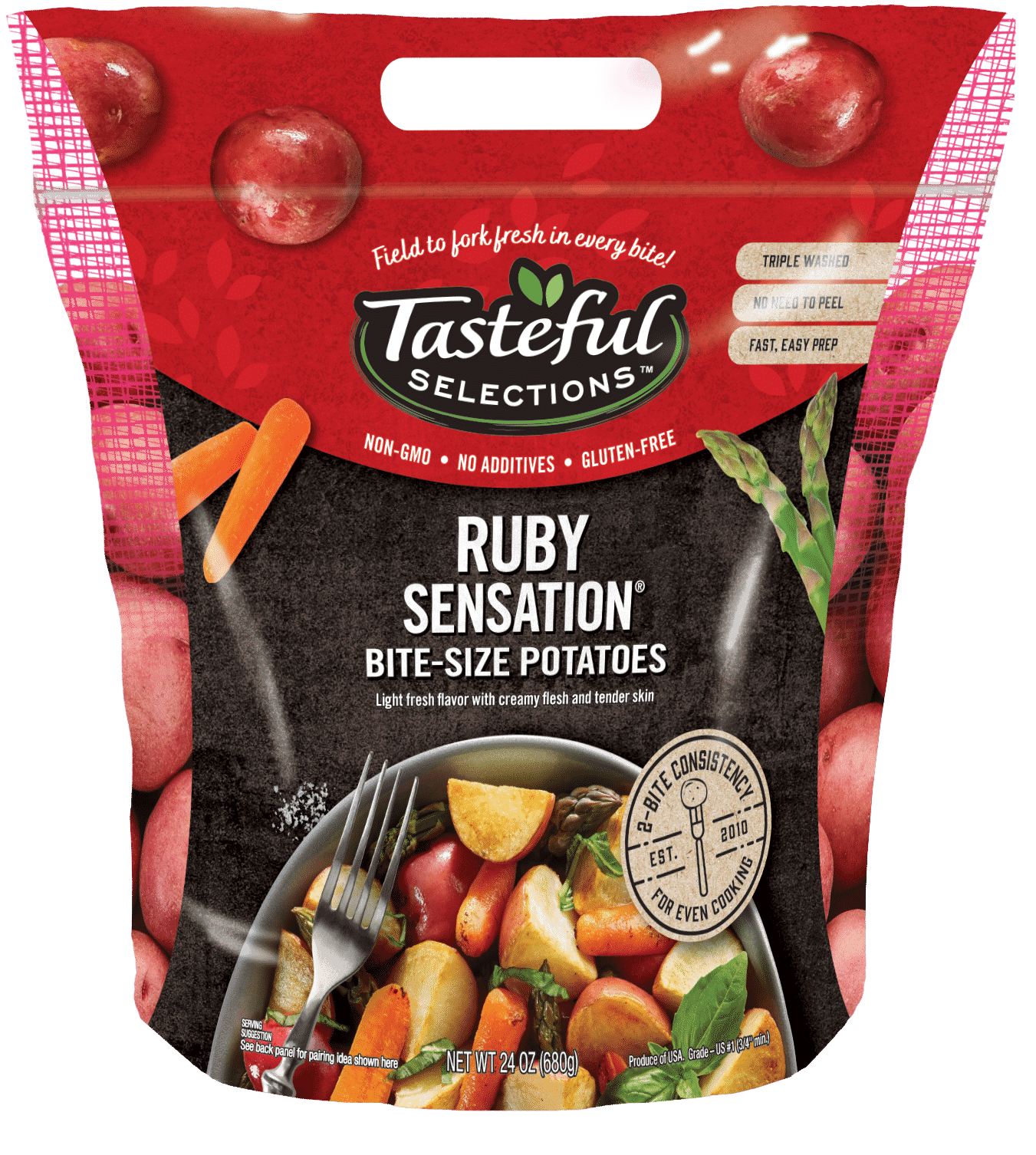 Tasteful Selections Ruby Sensation Bite-Size Potatoes Gusseted Bag 2-Bite