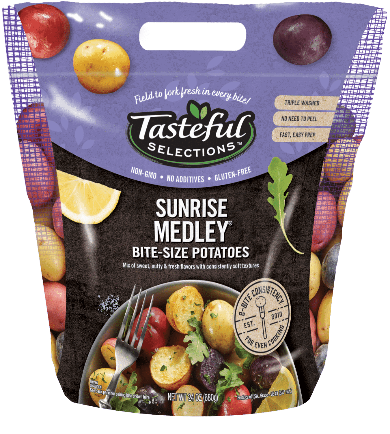 Tasteful Selections Sunrise Medley Bite-Size Potatoes Gusseted Bag 2-Bite