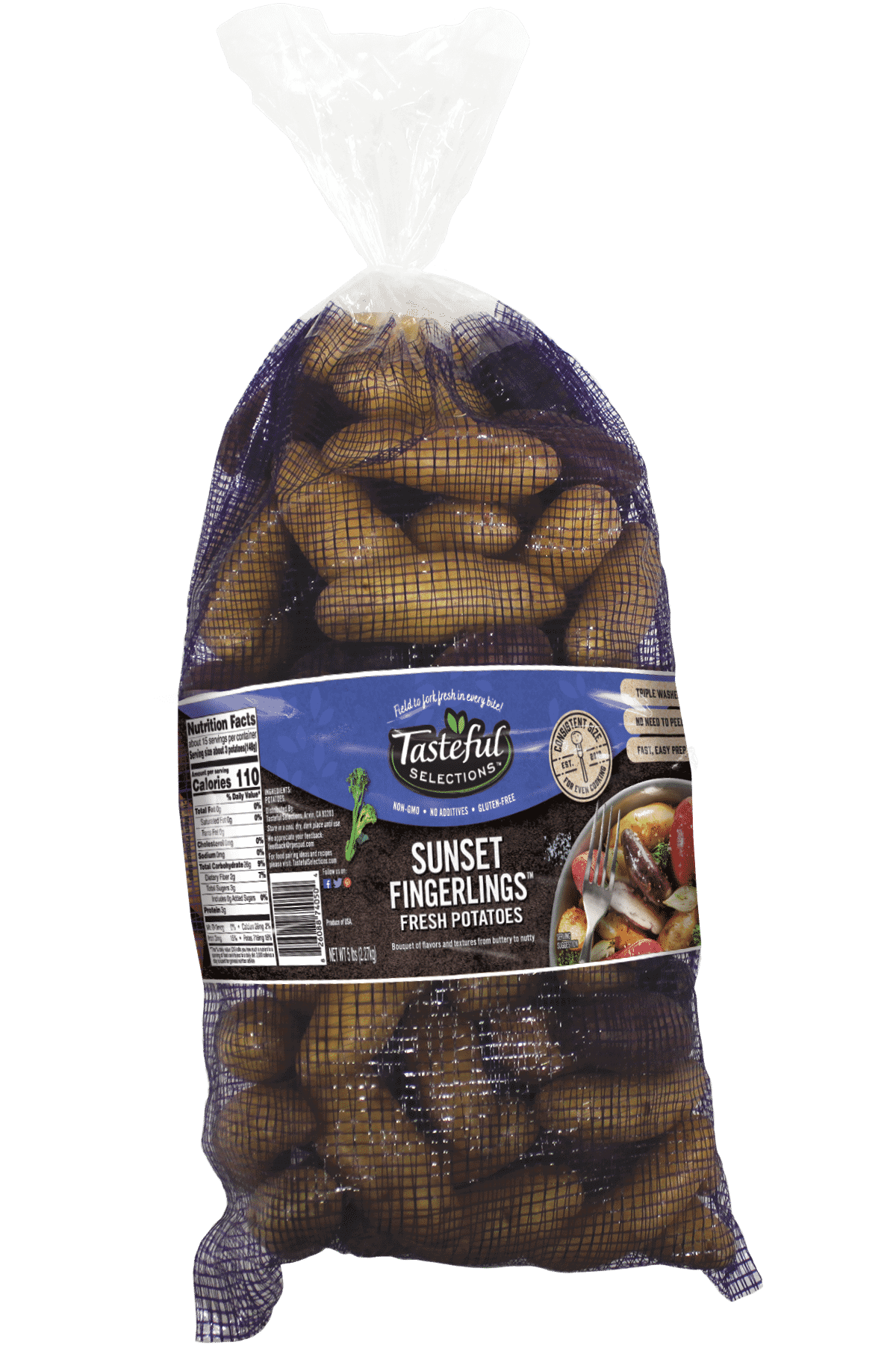 Tasteful Selections Sunset Fingerlings Fresh Potatoes Mesh Bellyband