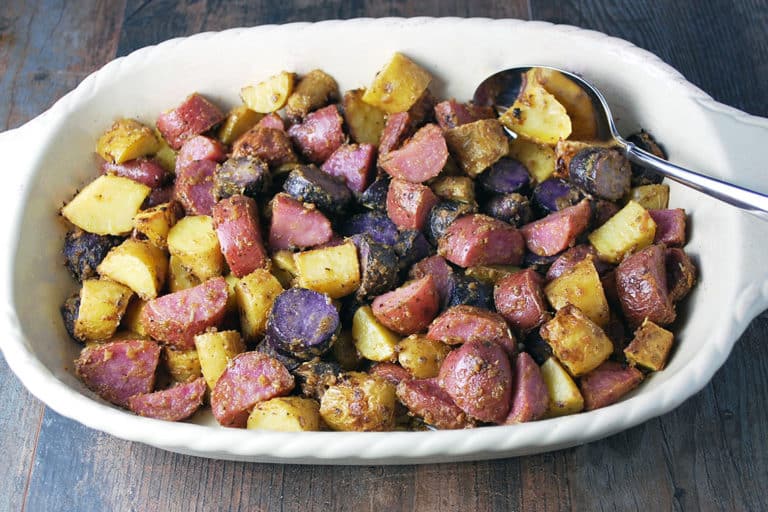 Recipe for Dijon Herb Roasted Potatoes made with baby potatoes