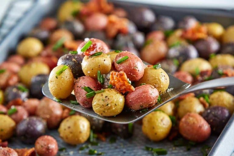 Tasteful Selections recipe for Garlic Ranch Sheet Pan Roasted Nibbles made with Sunrise Medley baby potatoes