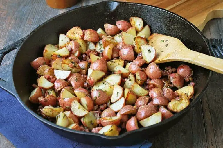 Garlic Roasted Potatoes with Sage & Prosciutto