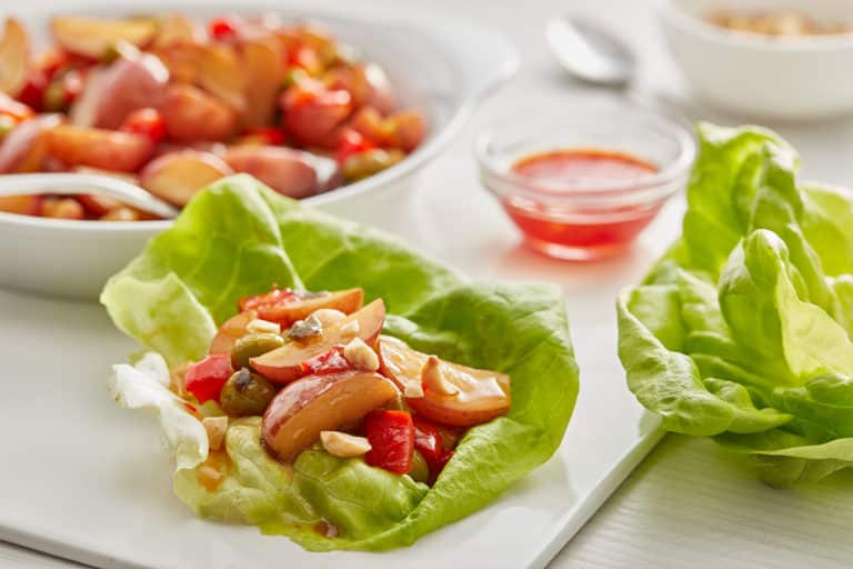 Recipe for Korean Potato Lettuce Wraps made with small potatoes