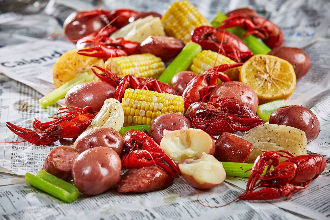 Low Country Boil recipe made with small red potatoes