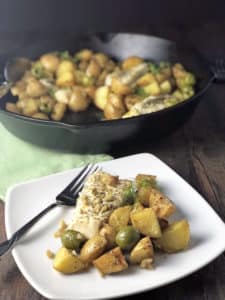 Recipe for Baked Halibut with Fingerlings & Olives made with small potatoes (1)