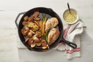 Recipe for Cast-Iron Chicken & Potato Supper made with small potatoes