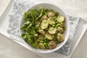 Recipe for Creamy Green Potato Salad made with small potatoes (1)