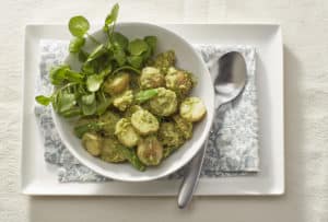 Recipe for Creamy Green Potato Salad made with small potatoes (3)