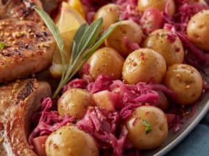 Recipe for Fall Pork & Potatoes made with small potatoes (1)