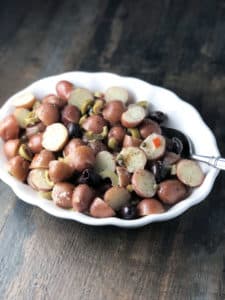 Recipe for Greek Potato Salad made with baby potatoes (1)