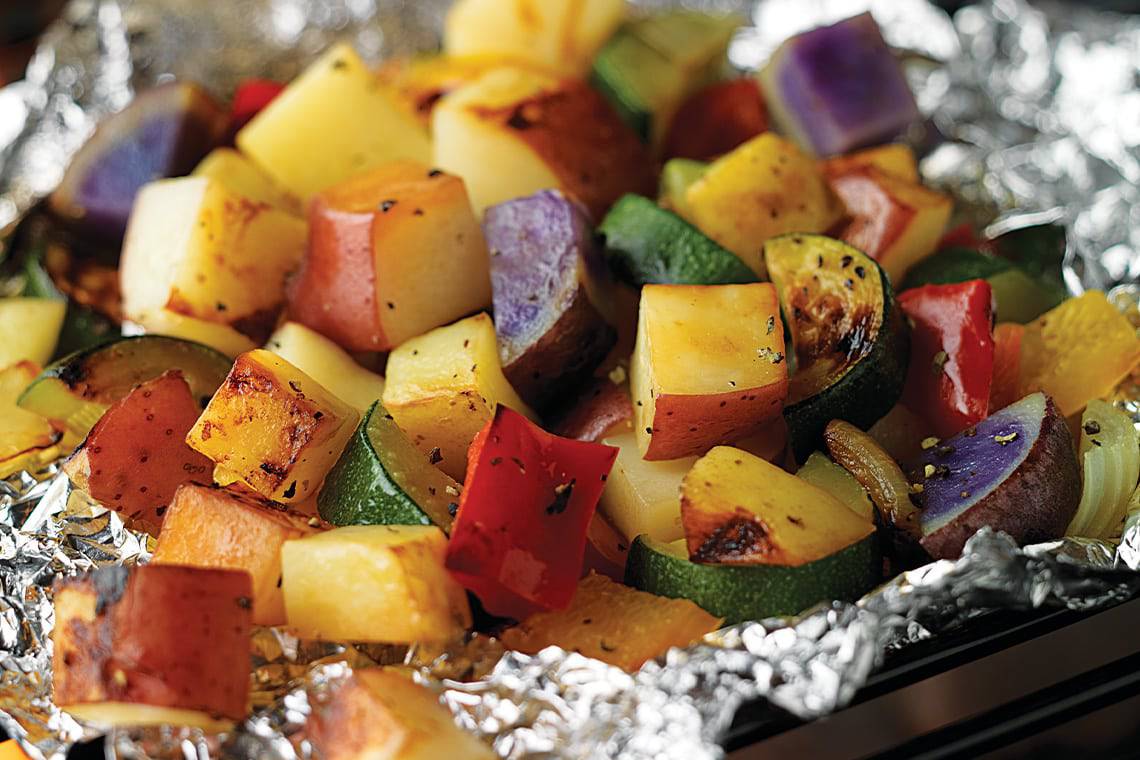 Recipe for Grilled Potato Bake made with small potatoes