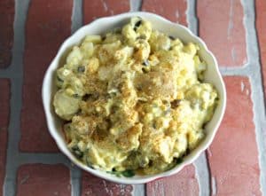 Recipe for Instant Pot Deviled Egg Potato Salad made with baby potatoes (2)