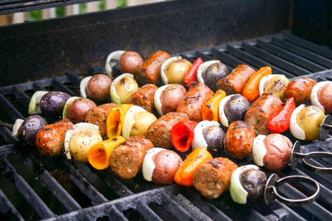 Italian Skewers recipe made with baby potatoes