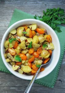 Recipe for Marinated Vegetable Potato Salad made with baby potatoes (1)