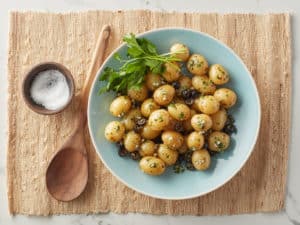 Recipe for Mediterranean Potato Salad made with baby potatoes (2)