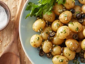 Recipe for Mediterranean Potato Salad made with baby potatoes (3)