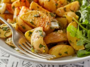 Recipe for Roasted Potato Salad made with small potatoes (1)