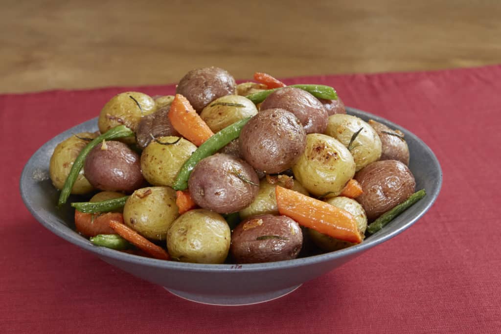Roasted Potatoes and Carrots with Green Beans