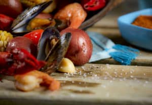 Recipe for Spicy Cajun Boil Seafood Boilers made with baby red potatoes (8)