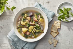 Recipe for Spring Tonic Soup made with baby potatoes (1)