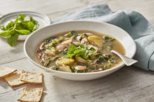 Recipe for Spring Tonic Soup made with baby potatoes (2)