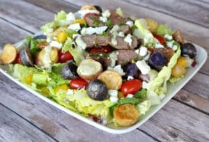 Recipe for Steak and Potato Cowboy Salad by Clever Housewife made with baby potatoes (3)