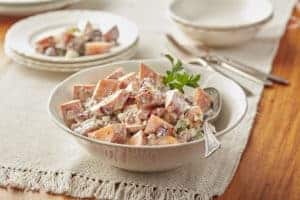 Recipe for Sweet Potato Salad made with mini sweet potatoes (2)