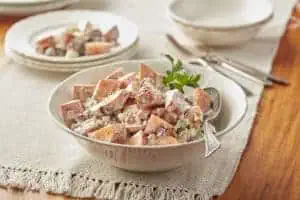 Recipe for Sweet Potato Salad made with mini sweet potatoes (2)