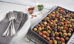 Tasteful Selections recipe for Garlic Ranch Sheet Pan Roasted Nibbles made with Sunrise Medley baby potatoes (5)