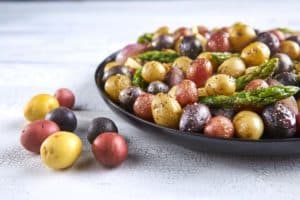 Tasteful Selections recipe for Sunrise Medley Nibbles and Asparagus made with baby potatoes (1)