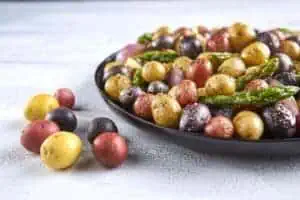 Tasteful Selections recipe for Sunrise Medley Nibbles and Asparagus made with baby potatoes (1)