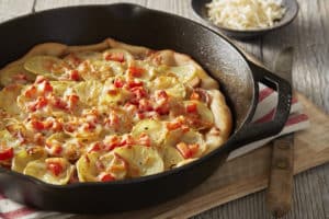 Recipe for Trail Spud Pizza made with small potatoes 2