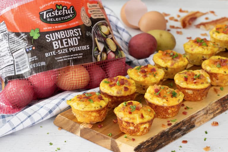 Mini Egg Muffins recipe for baby potatoes by Fun Money Mom