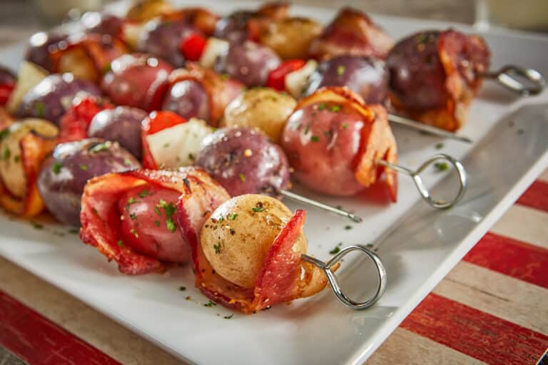 Bacon & Potato Skewers – Baby Potato Kabobs