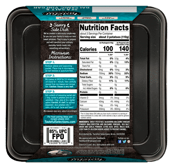 Tasteful Selections Season &amp; Savor Sweets Sea Salt &amp; Balsamic Vinegar Mini Sweet Potatoes Back
