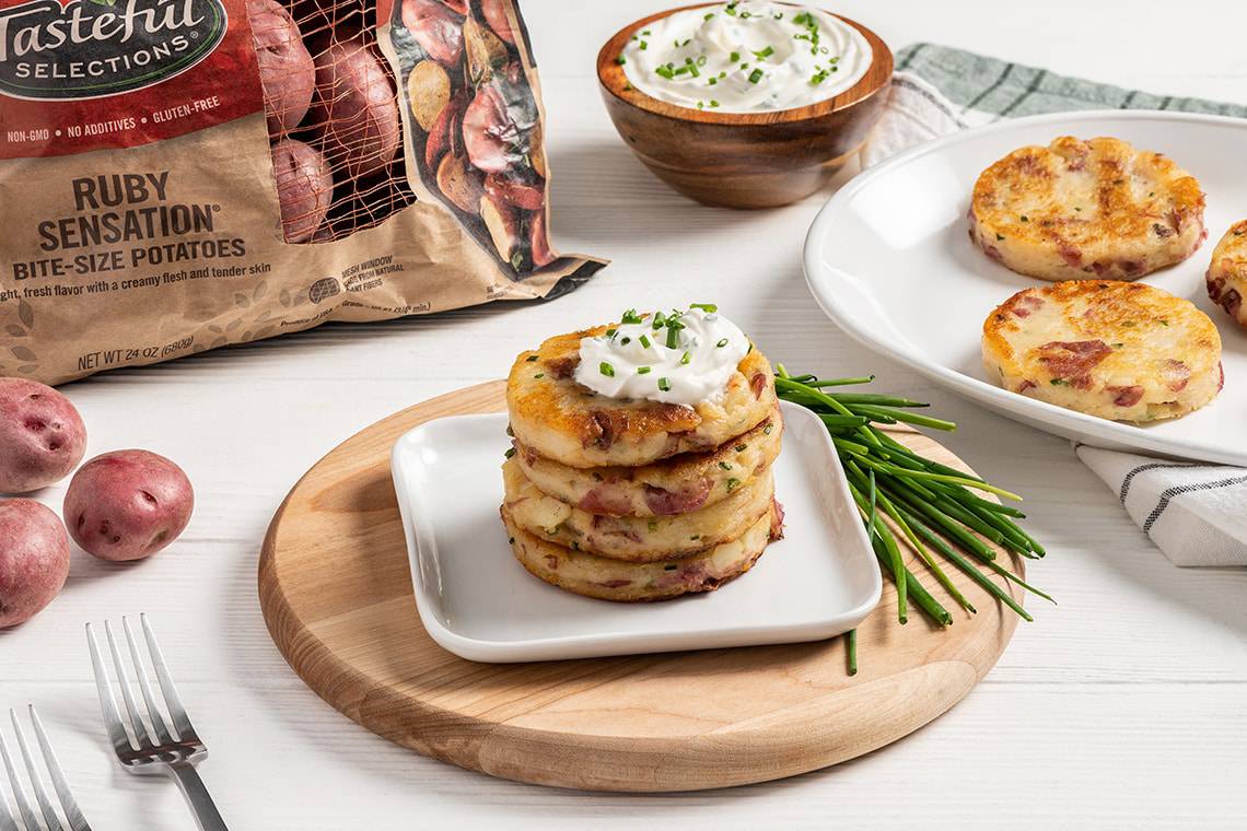 Irish Potato Pancakes using baby potatoes