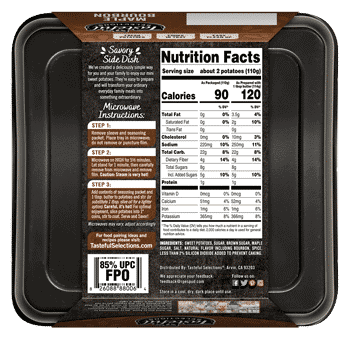 Tasteful Selections Season & Savor Sweets Maple Bourbon Mini Sweet Potatoes Back