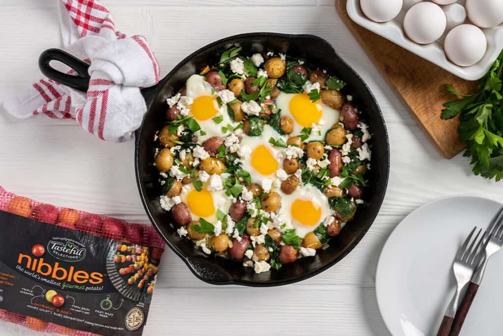 Egg, Spinach and Baby Potato Hash Tasteful Selections