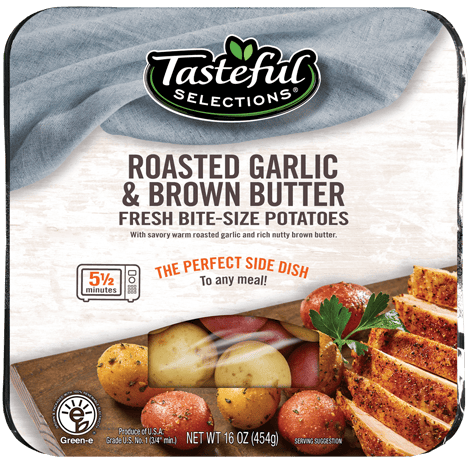 Roasted Garlic & Brown Butter Bite-Size Potatoes Micro Tray
