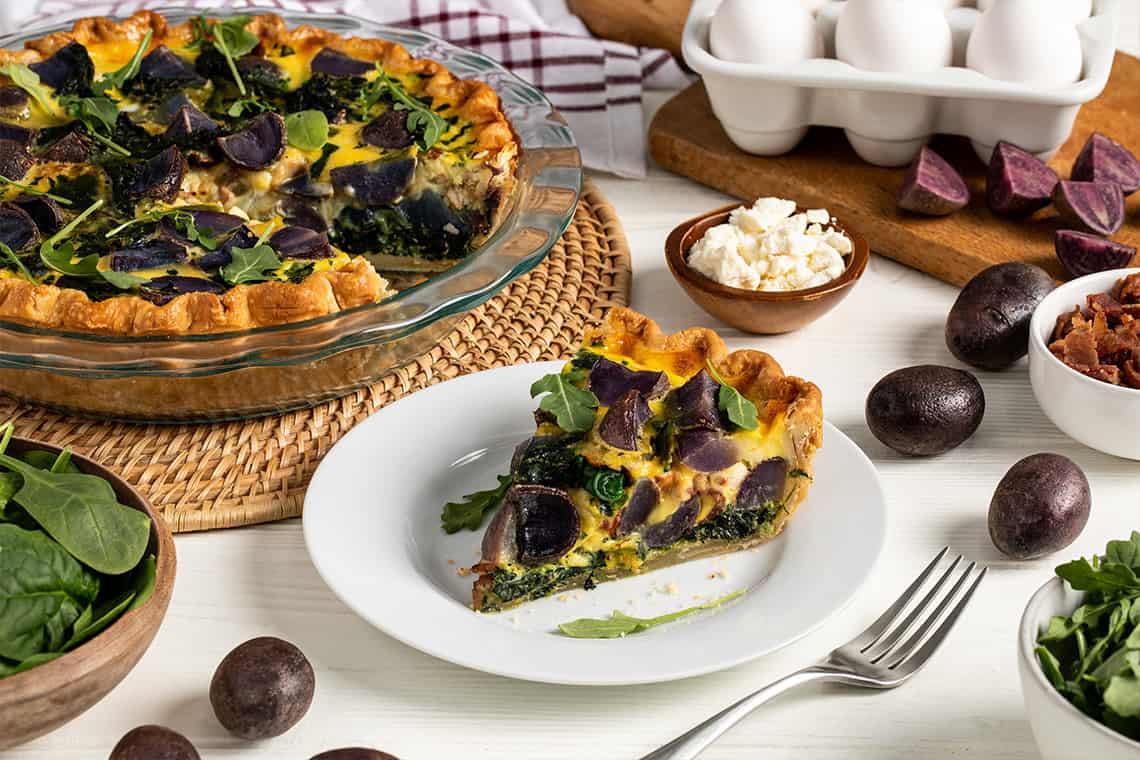 Potato & Feta Quiche