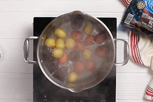 Bring potatoes to a boil